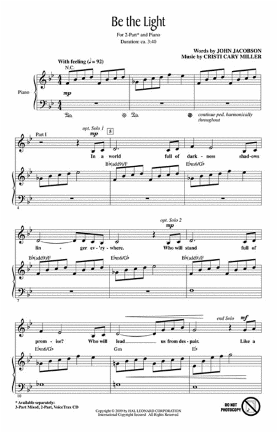 Be the Light 2-Part scores gallery preview page 2