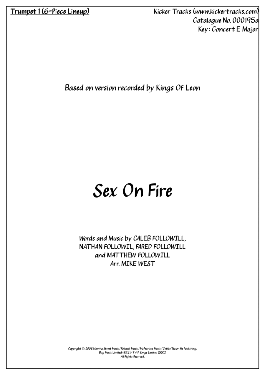 Sex On Fire Small Ensemble scores gallery preview page 1