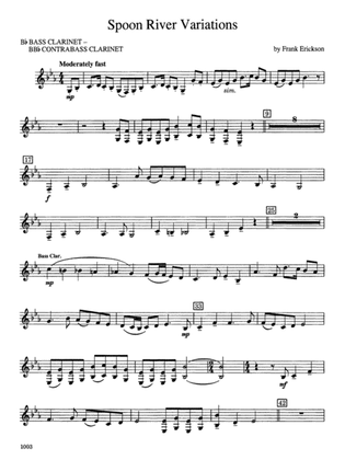 Spoon River Variations: B-flat Bass Clarinet