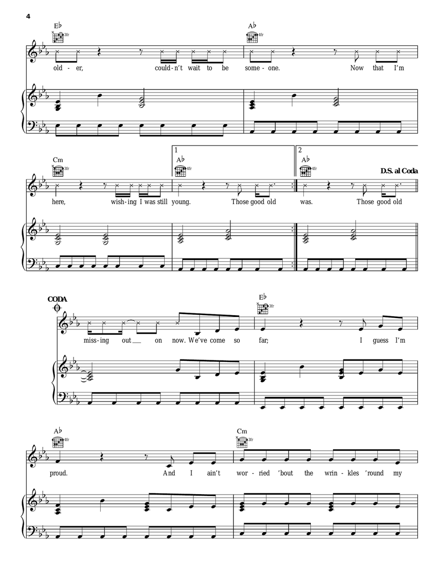 Good Old Days Piano, Vocal, Guitar scores gallery preview page 4