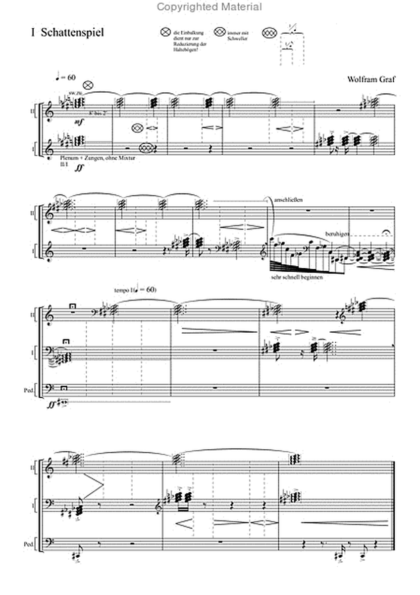 Dissolutiones (1996), 4 Etuden fur Orgel Schattenspiel (1'10), con moto (1'20), Fanfareske (2'30), Toccatina (2'30)