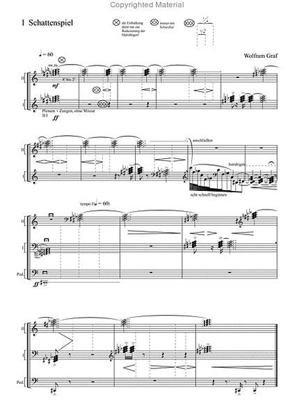Dissolutiones (1996), 4 Etuden fur Orgel Schattenspiel (1'10), con moto (1'20), Fanfareske (2'30), Toccatina (2'30)