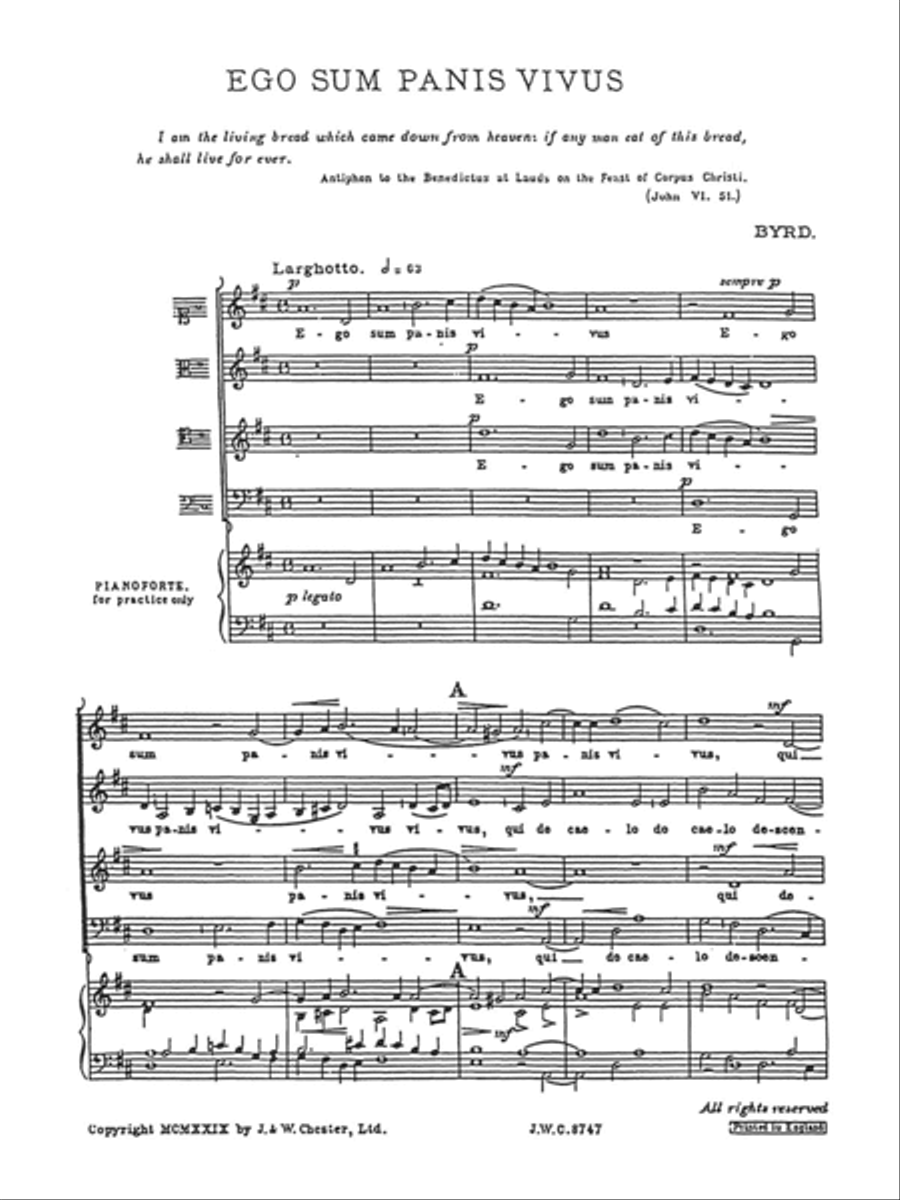 Ego sum panis vivus 4-Part scores gallery preview page 1