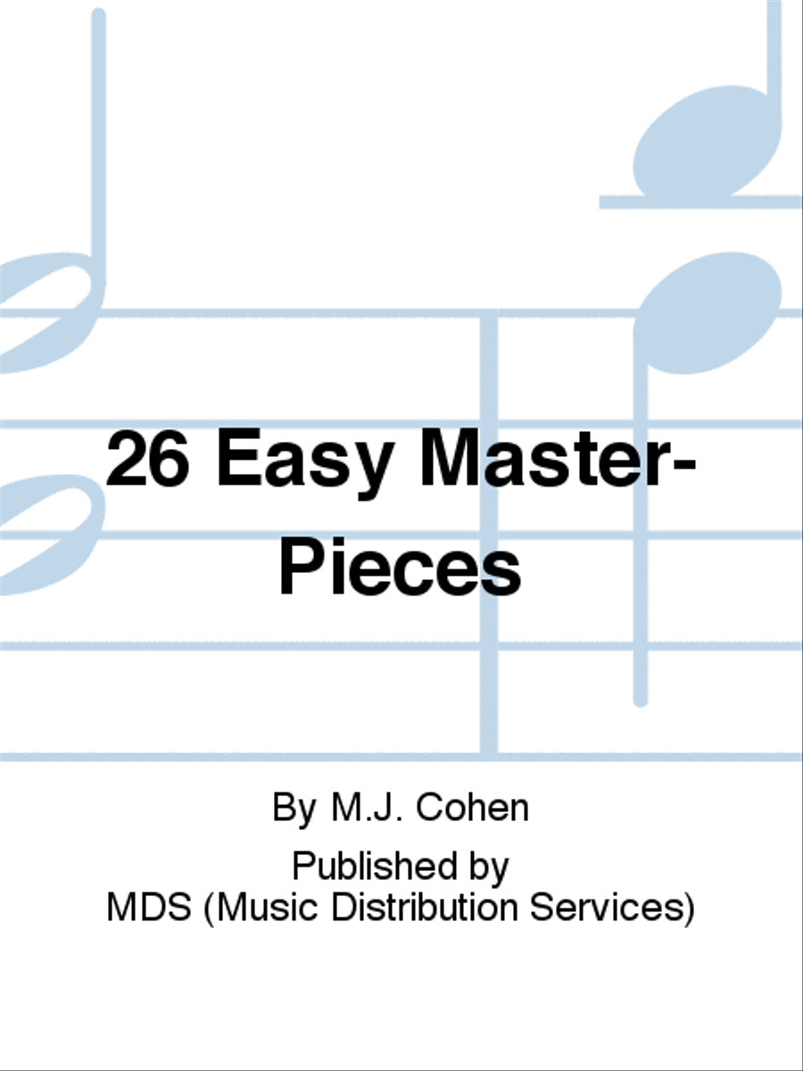 26 Easy Master-Pieces Piano Solo scores gallery preview page 1
