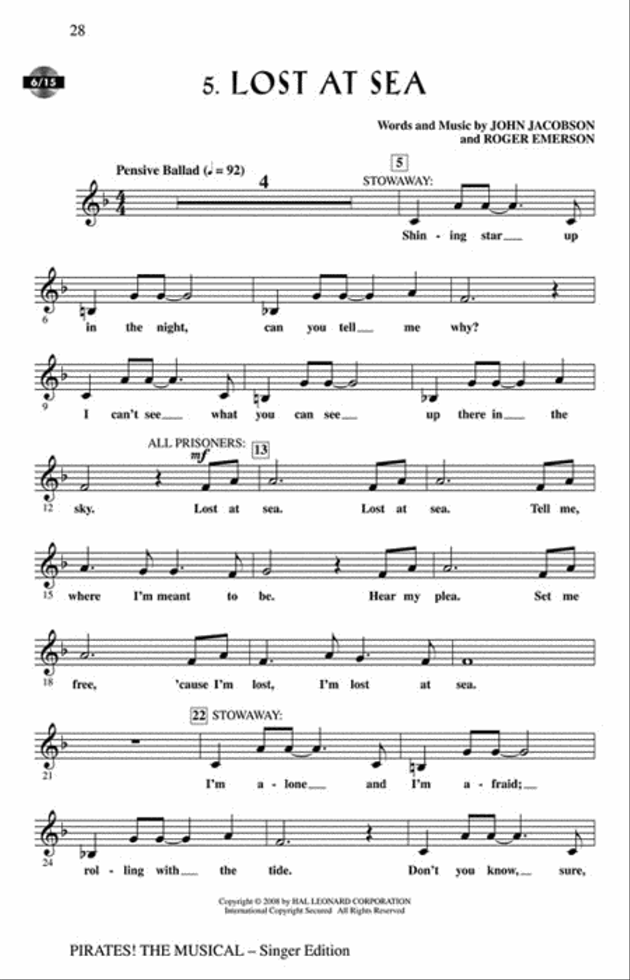 Pirates! The Musical Pirates! The Musical Choir scores gallery preview page 6