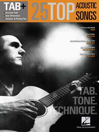 Book cover for 25 Top Acoustic Songs – Tab. Tone. Technique.