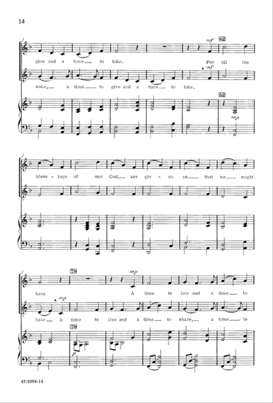 10 Anthems for about 10 Singers Unison Choir scores gallery preview page 15