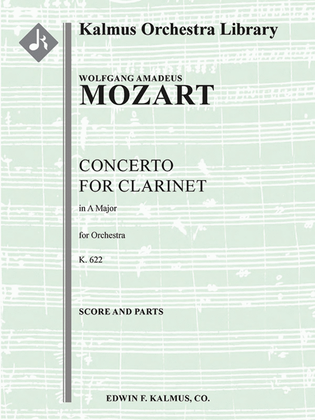 Book cover for Concerto for Clarinet in A, K. 622