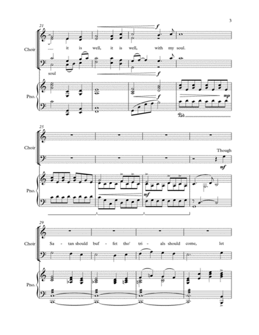 Choral - "It Is Well" SATB with piano accompaniment image number null