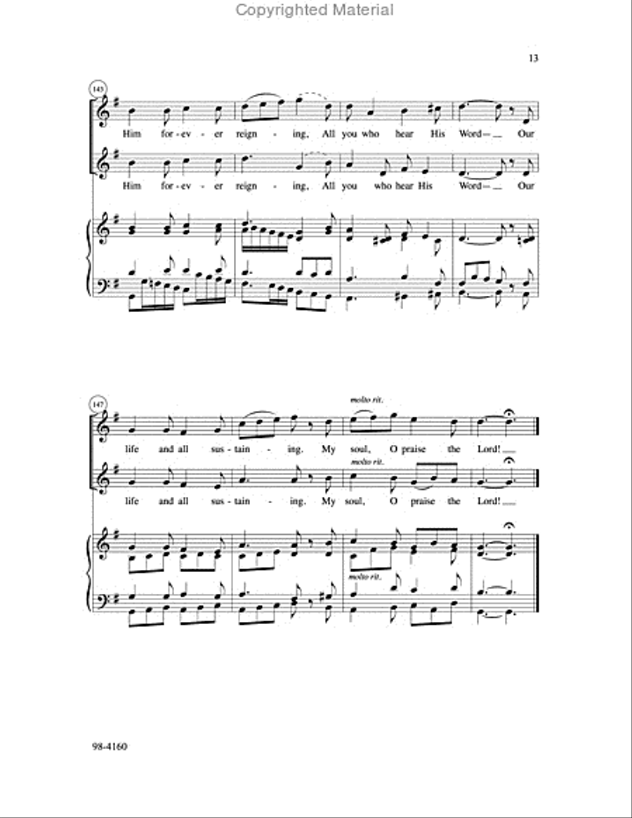 My Soul, Now Praise Your Maker 4-Part scores gallery preview page 7