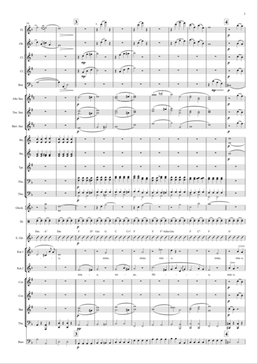 Duetto buffo di due gatti - Katzenduett Marching Band scores gallery preview page 4