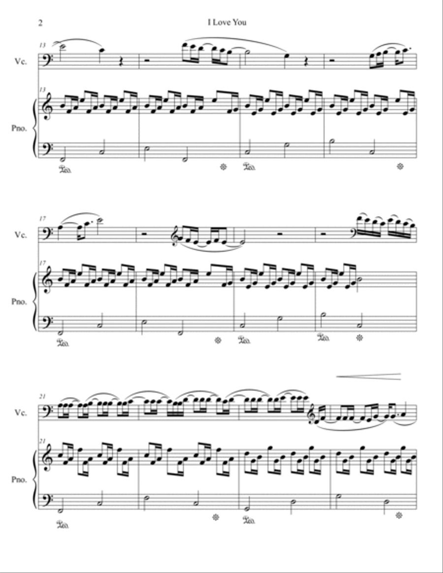 I Love You I Love You Small Ensemble scores gallery preview page 3