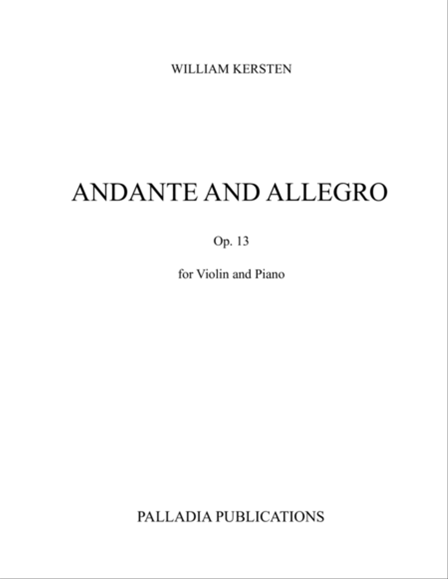 Andante and Allegro for Violin and Piano Violin Solo scores gallery preview page 2