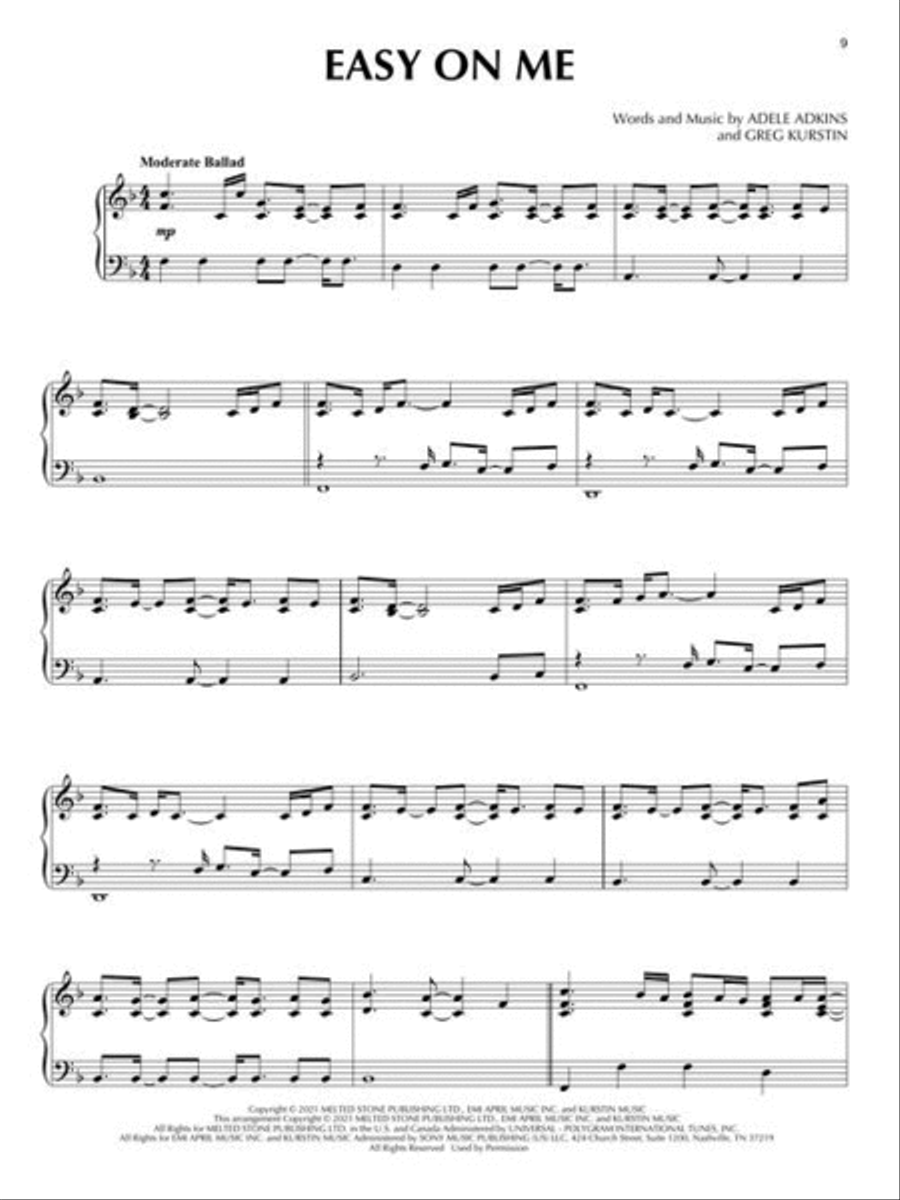 Adele for Piano Solo – 3rd Edition Piano Solo scores gallery preview page 5