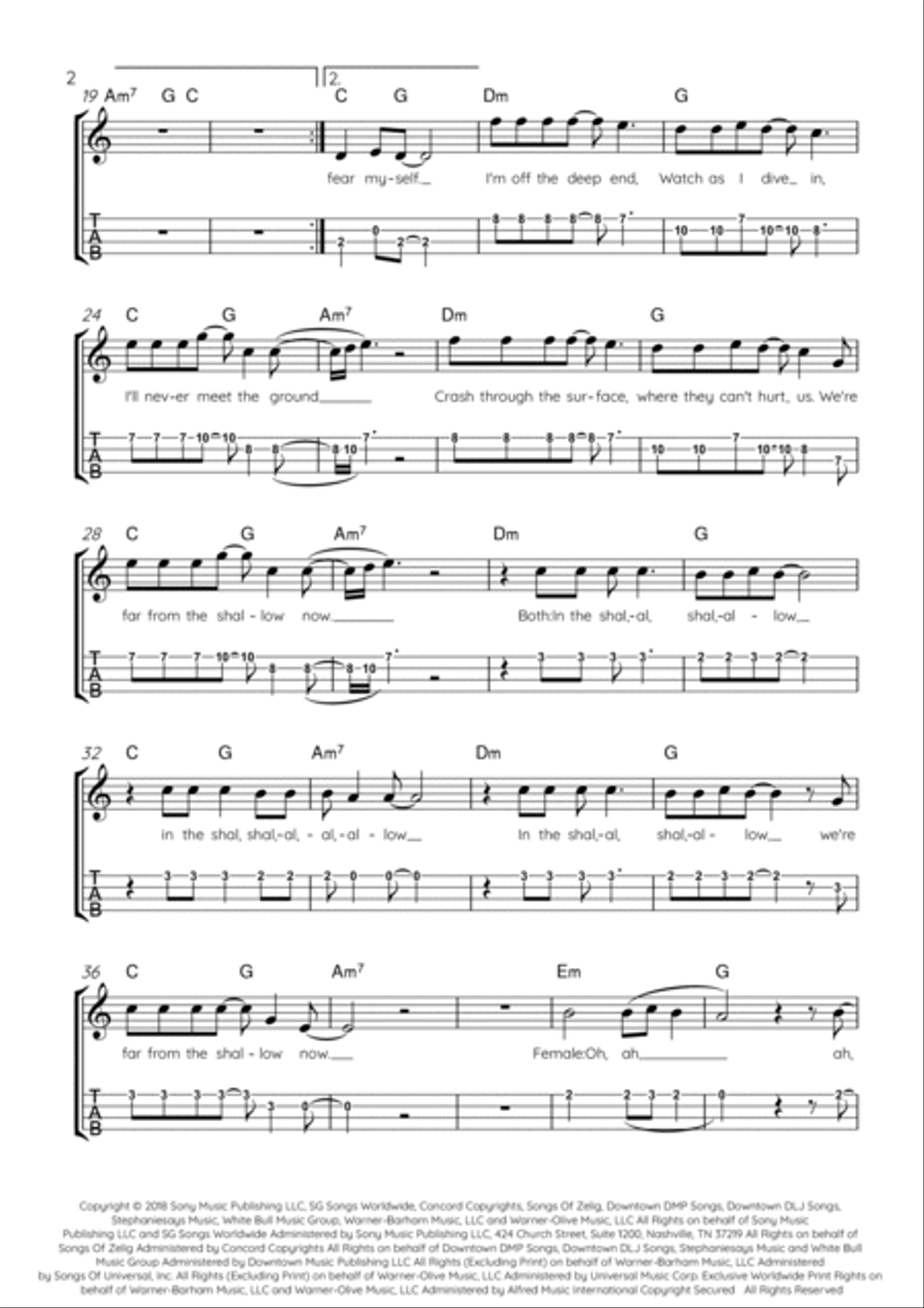 Shallow Ukulele scores gallery preview page 2