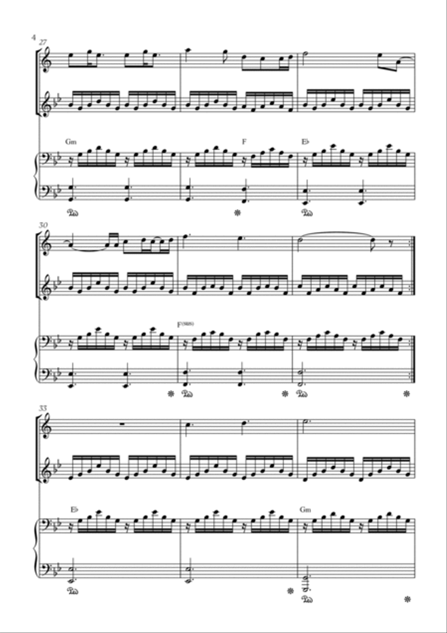 A Thousand Years B-Flat Clarinet scores gallery preview page 4