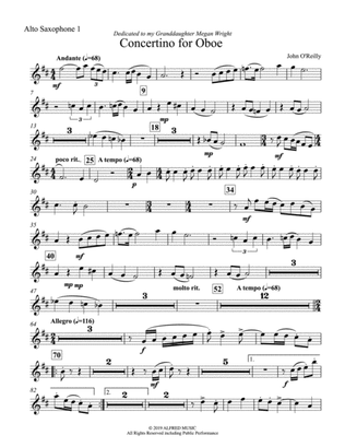 Concertino for Oboe: 1st E-flat Alto Saxophone