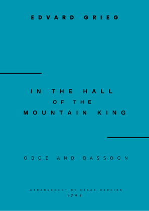 Book cover for In The Hall Of The Mountain King - Oboe and Bassoon (Full Score and Parts)