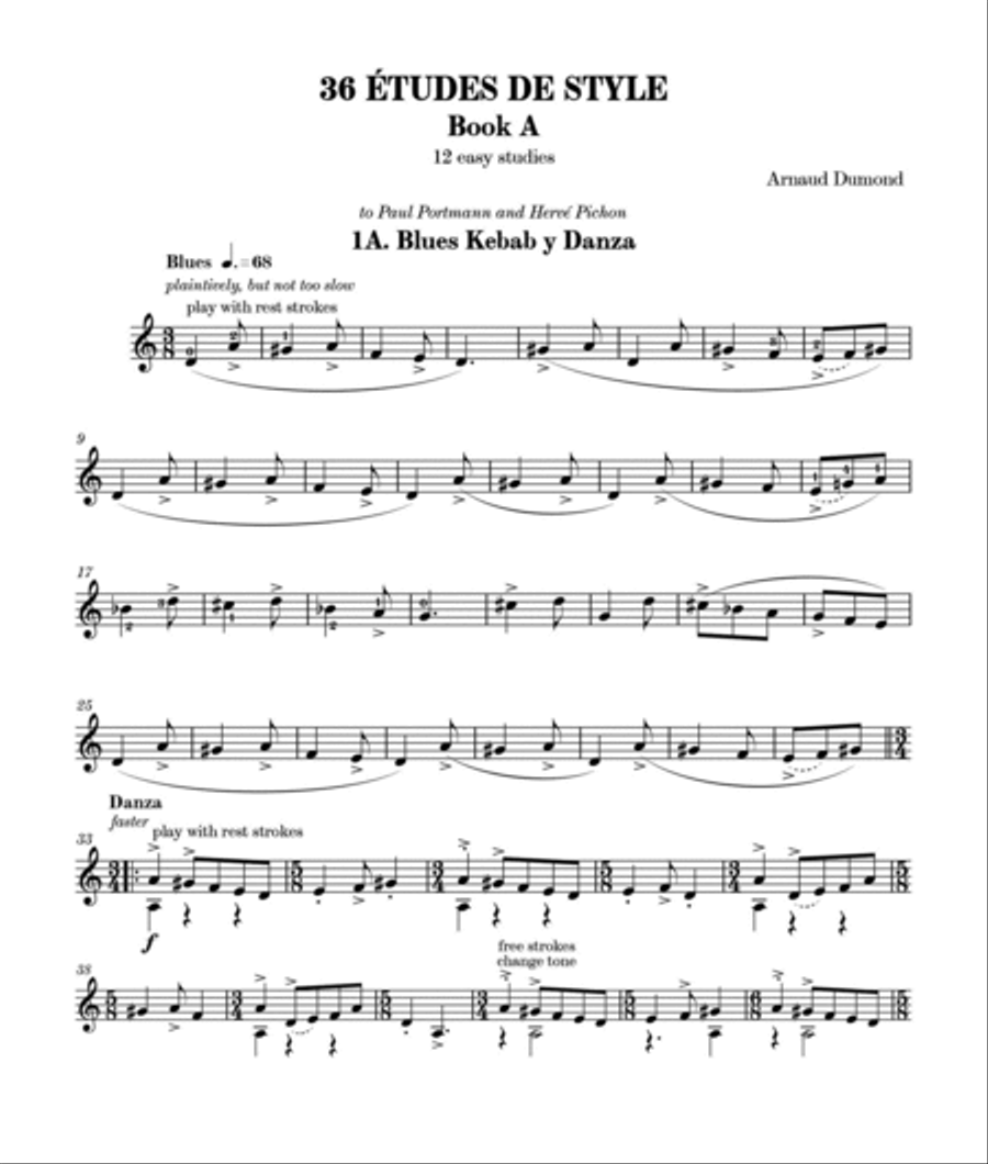 36 Études de style - Cahier A Classical Guitar scores gallery preview page 2