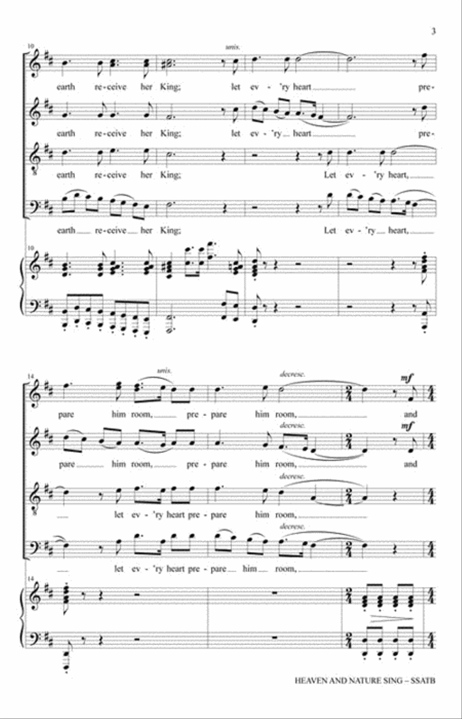 Heaven and Nature Sing SSATB scores gallery preview page 3
