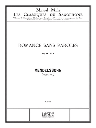Book cover for Romance Sans Paroles No. 3 - Classiques No. 60