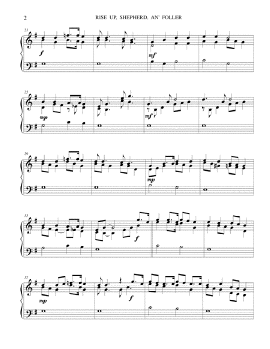 Rise Up, Shepherd, an' Foller Carillon scores gallery preview page 2