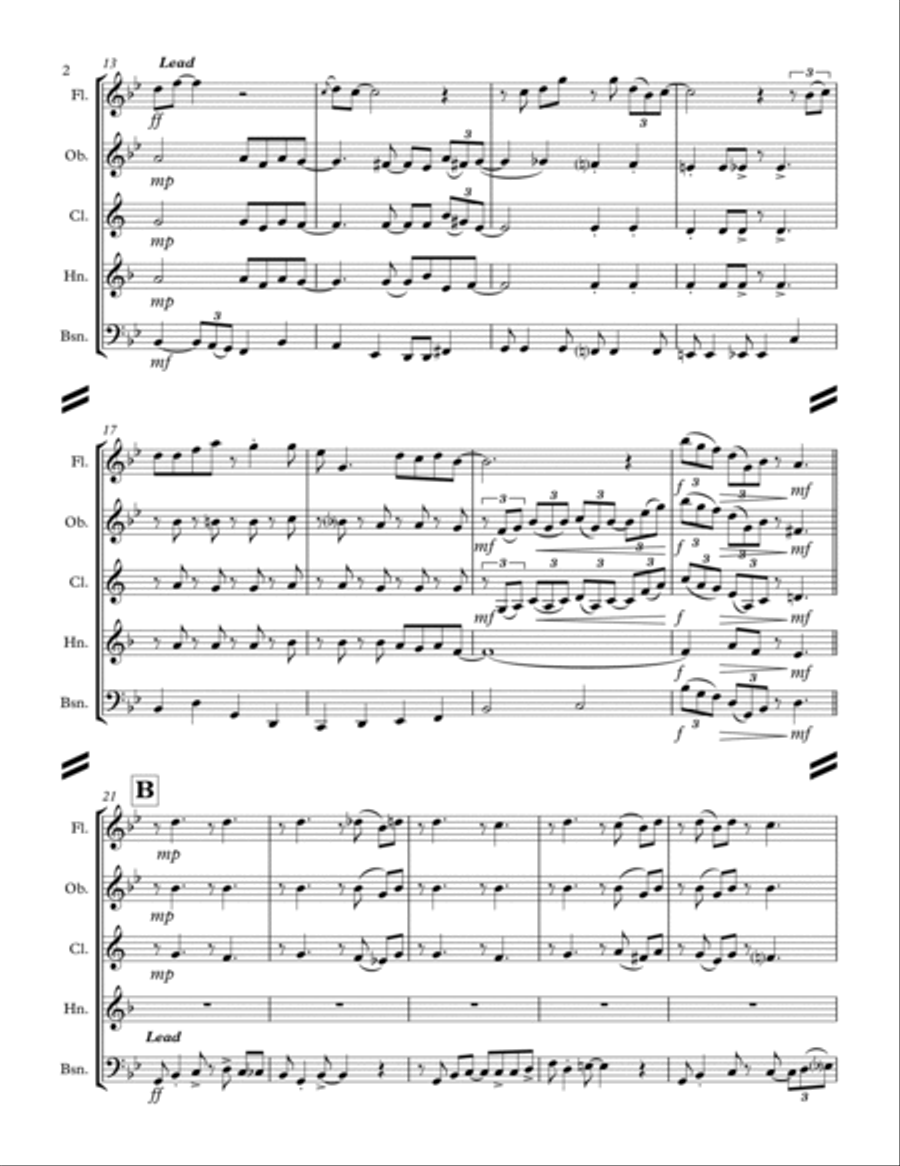 Georgia On My Mind Woodwind Quintet scores gallery preview page 3