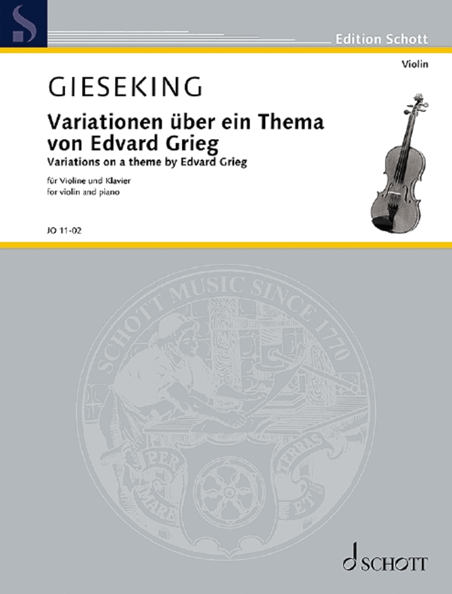 Variations on a theme by Edvard Grieg Violin Solo scores gallery preview page 1