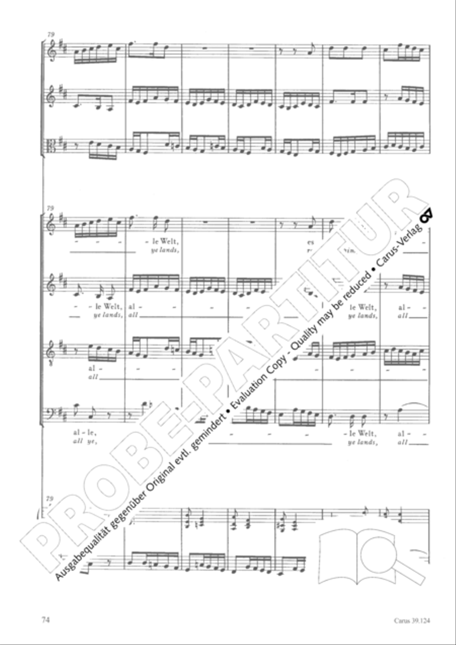 Sing to the Lord a new song (Singet dem Herrn ein neues Lied) 4-Part scores gallery preview page 75