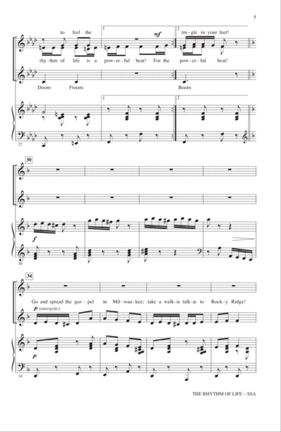 The Rhythm Of Life (from Sweet Charity) (arr. John Leavitt) SSA scores gallery preview page 4