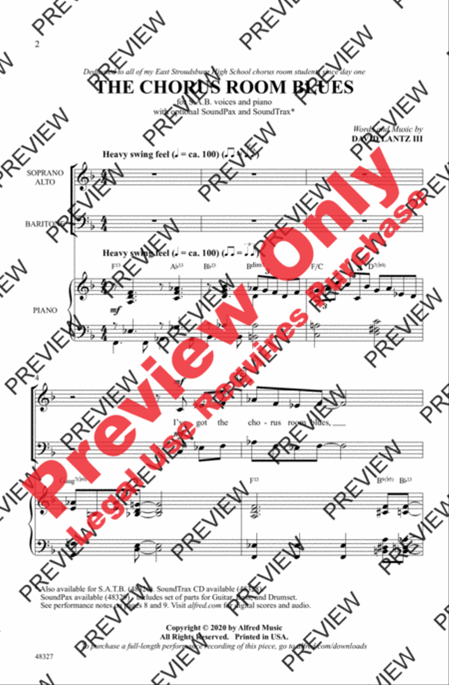 The Chorus Room Blues 3-Part scores gallery preview page 2