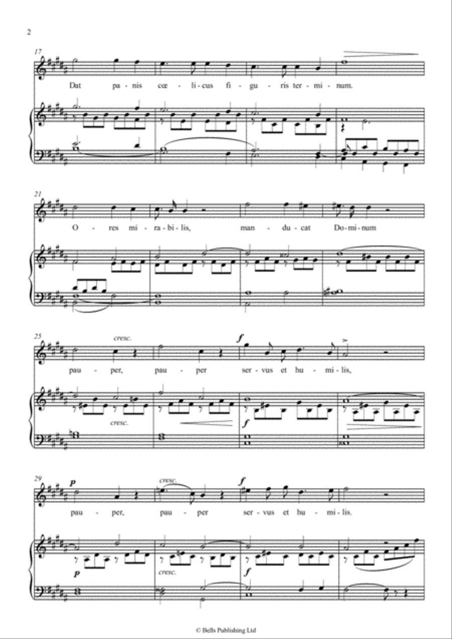 Panis Angelicus (B Major) Voice Solo scores gallery preview page 2