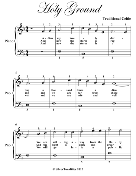 Holy Ground Easiest Piano Sheet Music