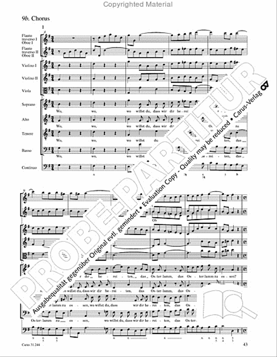 St. Matthew Passion (Matthaus-Passion) 4-Part scores gallery preview page 45