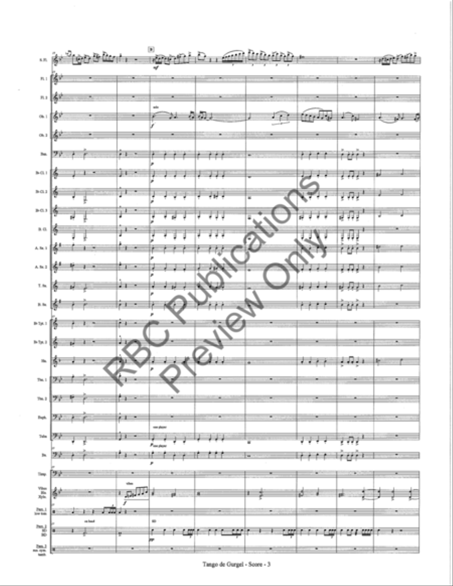 Tango De Gurgel (Score) Tango De Gurgel (Score) Concert Band scores gallery preview page 6