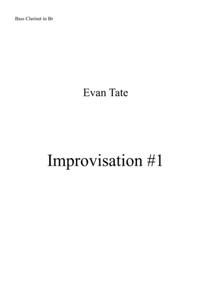 Improvisation #1 for Bass Clarinet image number null