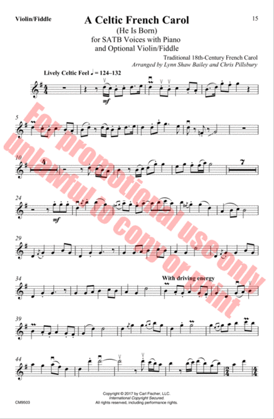 A Celtic French Carol A Celtic French Carol 4-Part scores gallery preview page 16