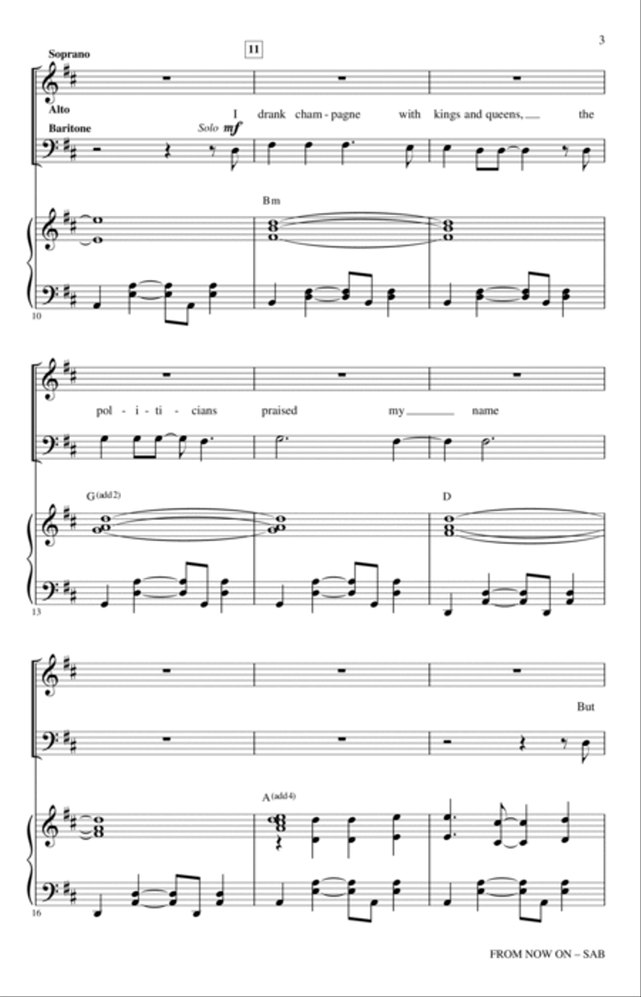 From Now On (from The Greatest Showman) (arr. Roger Emerson) 3-Part scores gallery preview page 2