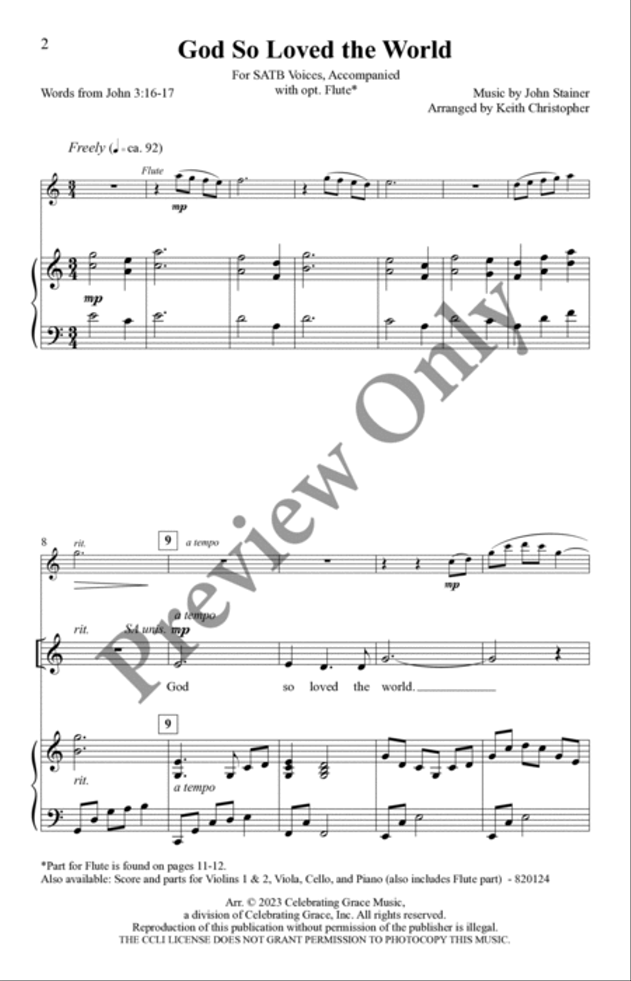God So Loved the World 4-Part scores gallery preview page 2