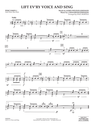 Lift Ev'ry Voice And Sing (arr. Paul Murtha) - Percussion 1