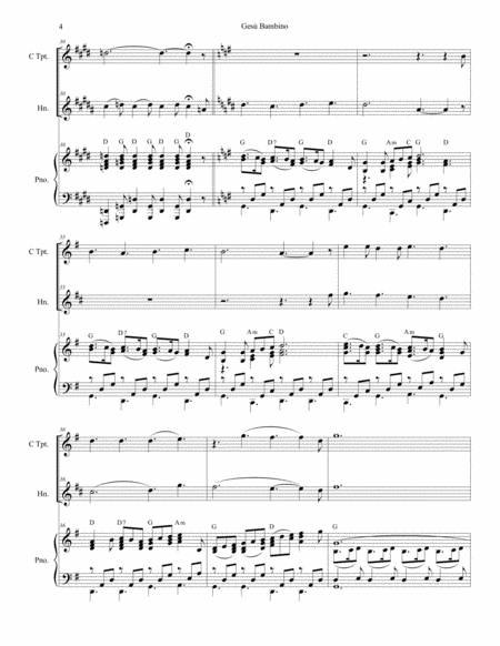 Gesu Bambino (Duet for C-Trumpet and French Horn) image number null