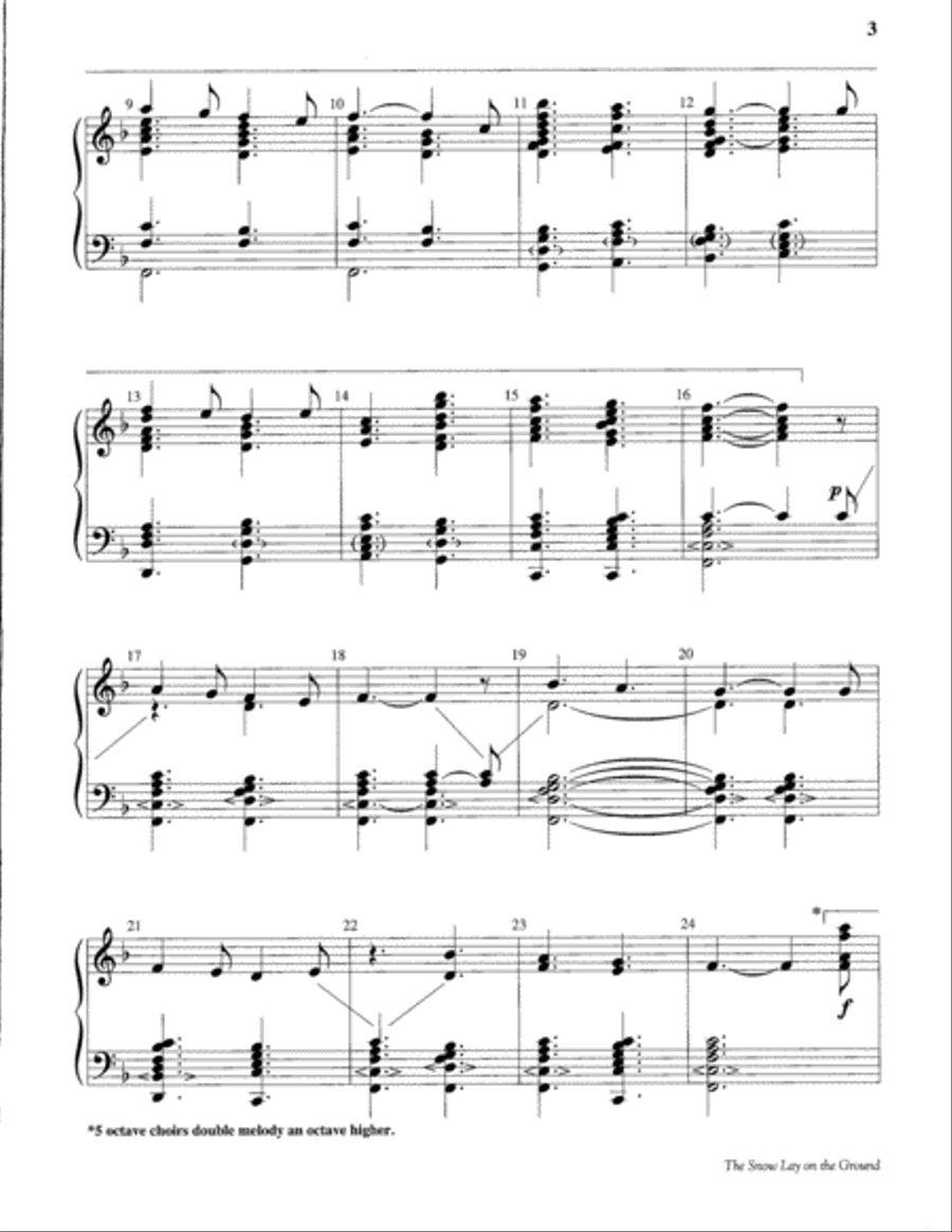 The Snow Lay on the Ground 5-Octaves scores gallery preview page 3