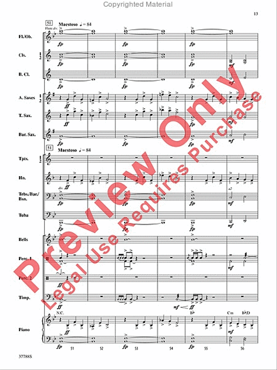 Of Distant Peaks Concert Band scores gallery preview page 14
