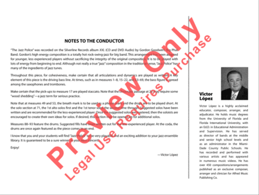 The Jazz Police Jazz Ensemble scores gallery preview page 3
