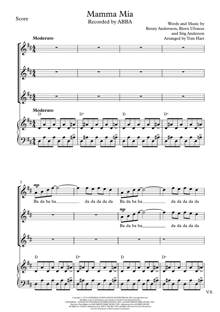 Mamma Mia SSA scores gallery preview page 2