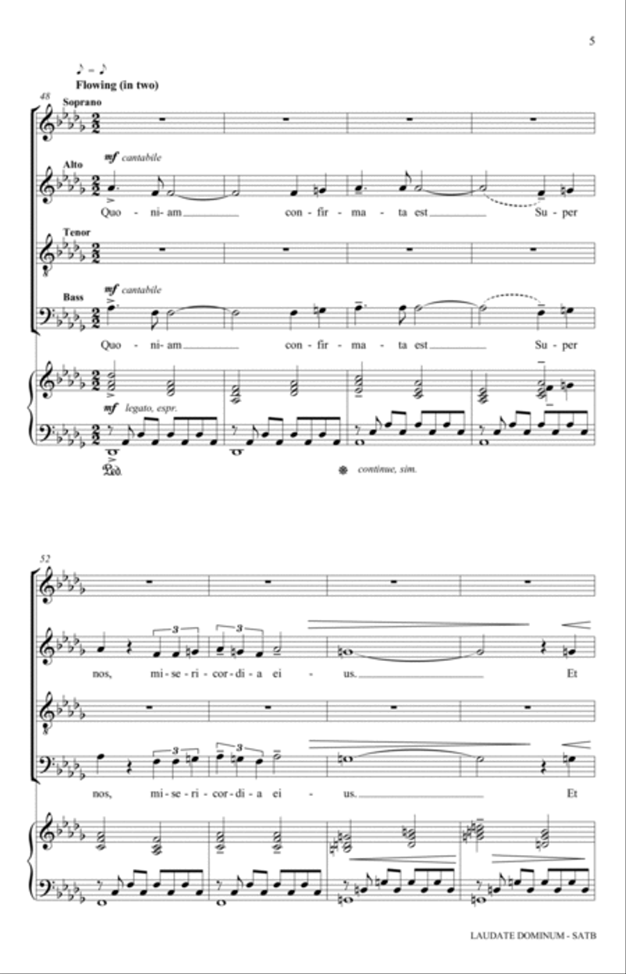 Laudate Dominum 4-Part scores gallery preview page 5