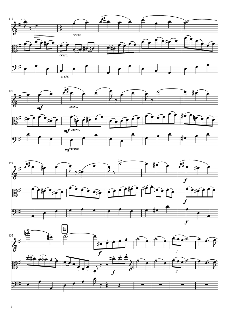 Waltz for STRING TRIO from Serenade for Strings String Trio scores gallery preview page 6