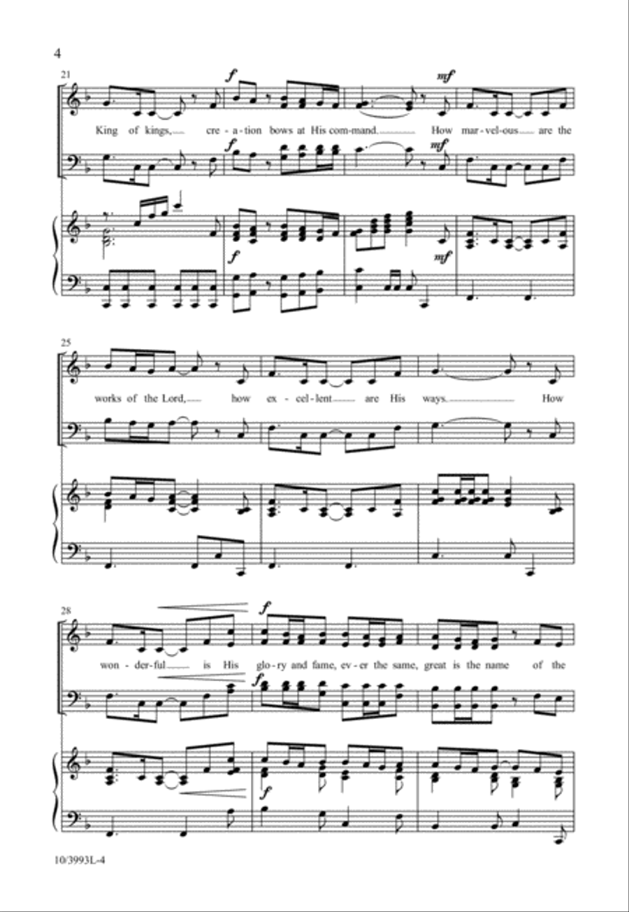 How Marvelous Are the Works 4-Part scores gallery preview page 5