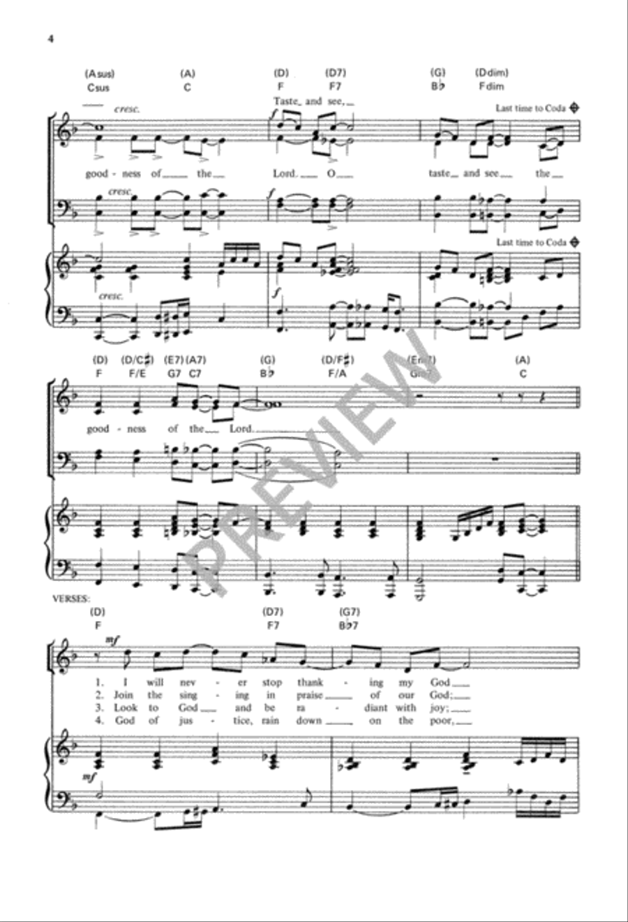 Taste and See 4-Part scores gallery preview page 5