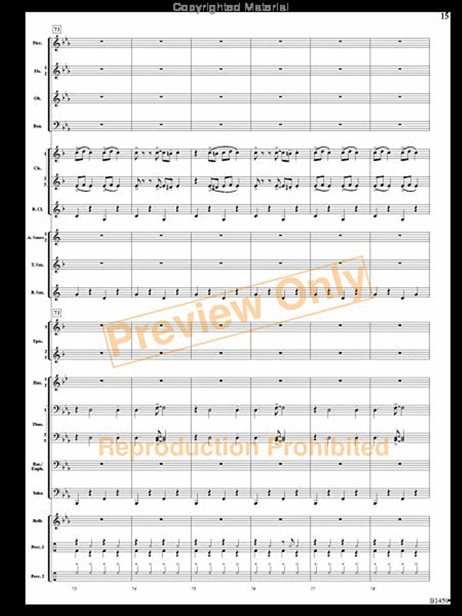 Trombone Tiger Rag Trombone Tiger Rag Concert Band scores gallery preview page 14